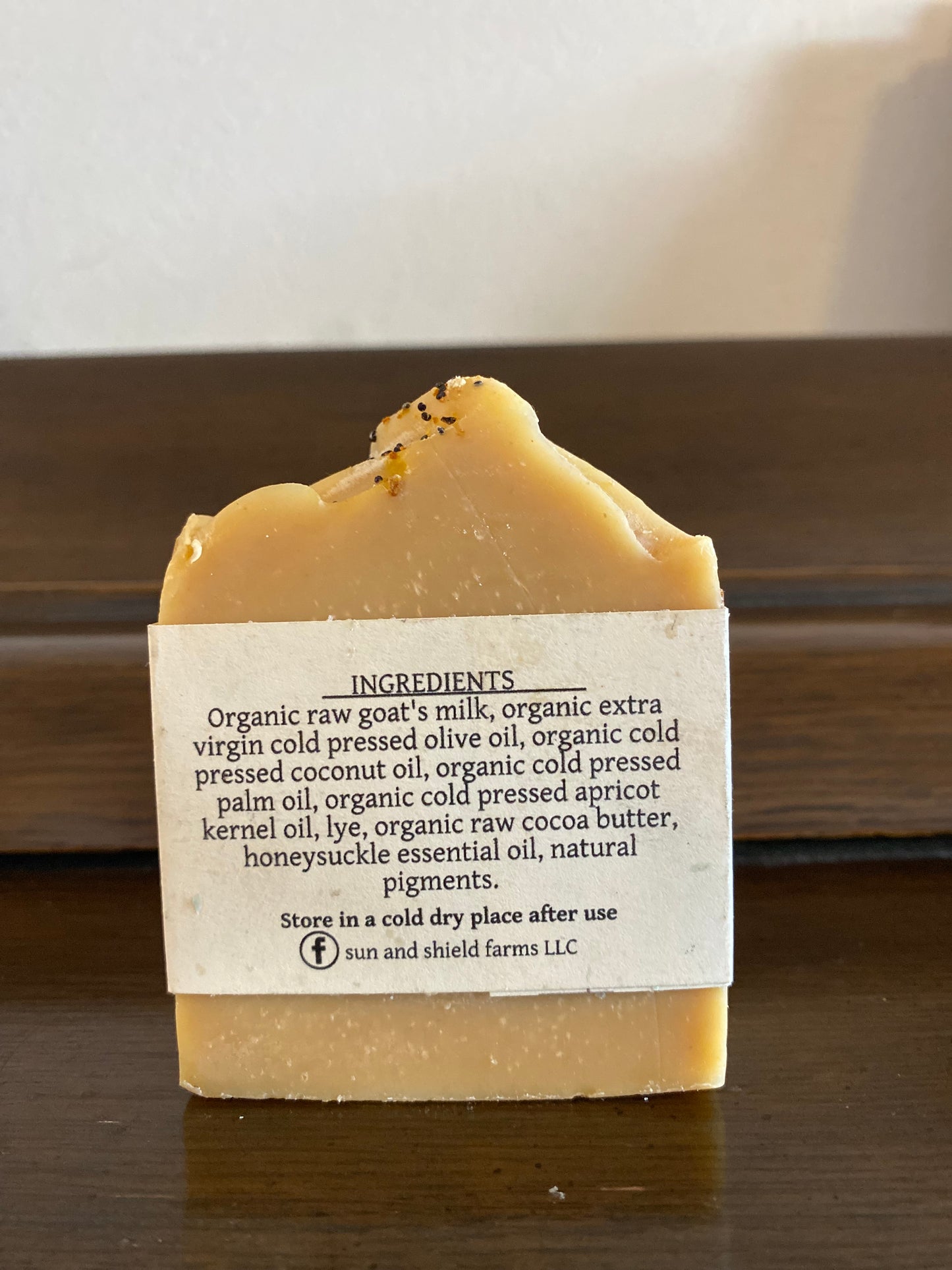Organic goatmilk soap with honeysuckle essential oil
