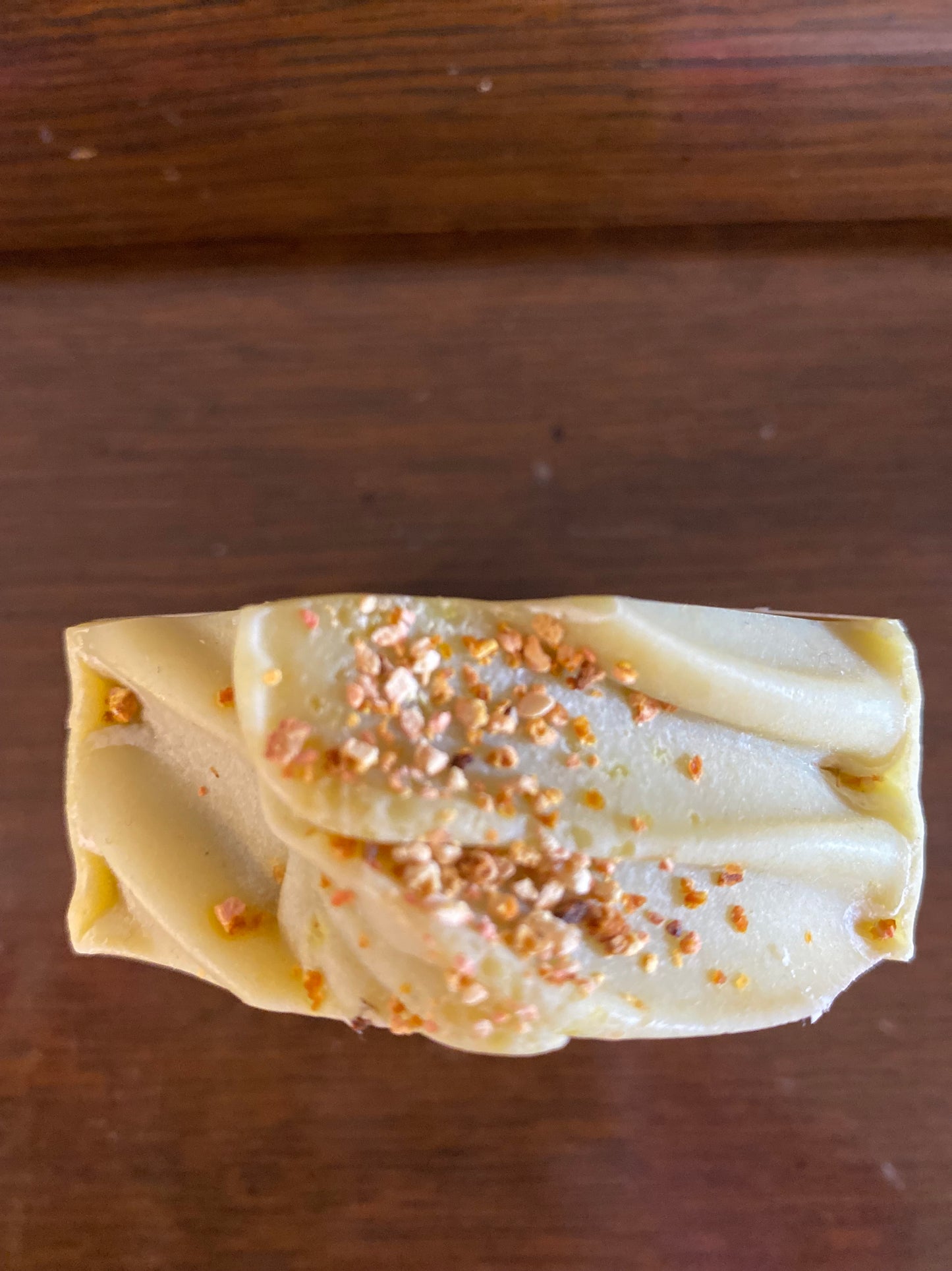 Organic goat milk soap with ylang ylang, orange & patchouli essential oil.