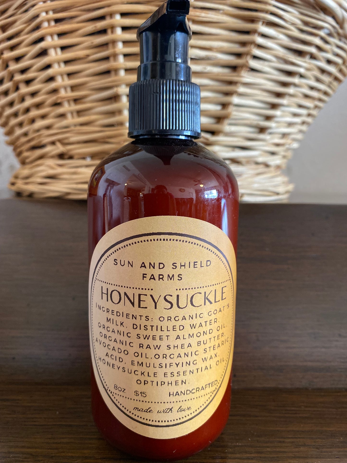 Honeysuckle Organic goat milk lotion