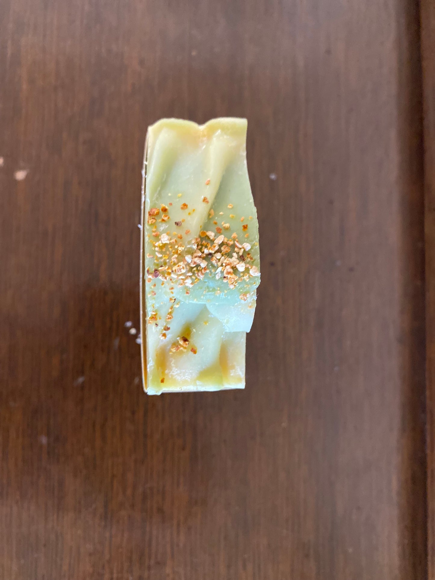 Organic goatmilk soap with eucalyptus & lemon essential oil.