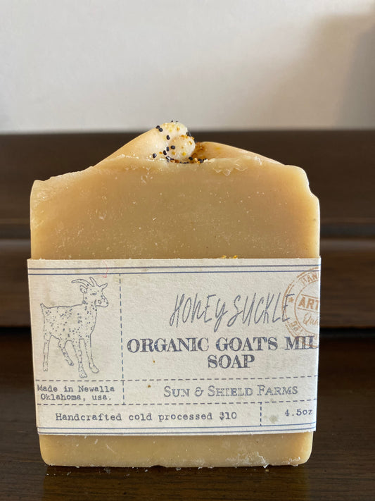 Organic goatmilk soap with honeysuckle essential oil