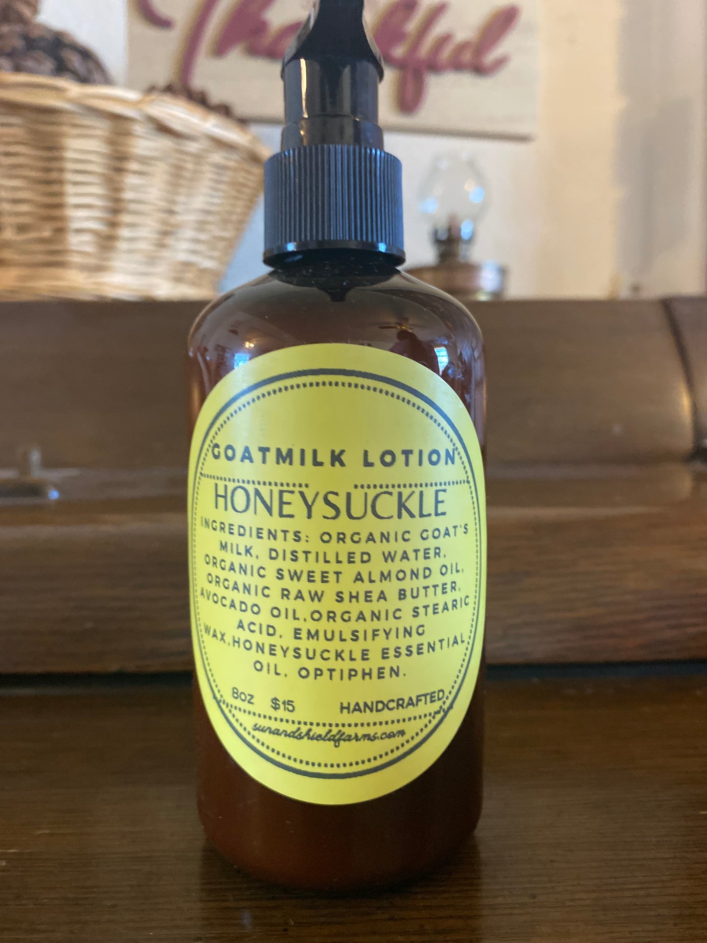 Honeysuckle Organic goat milk lotion