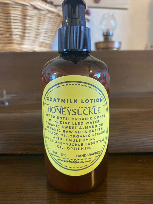 Honeysuckle Organic goat milk lotion