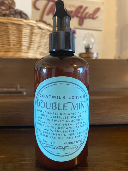 Double Mint goatmilk lotion.