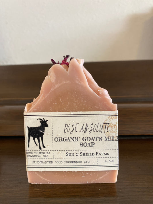 Organic goatmilk soap with rose essential oil