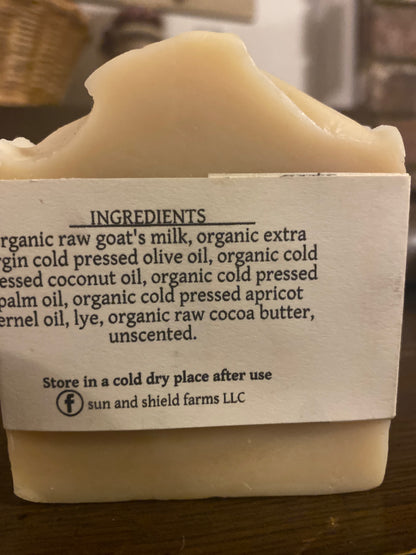 Unscented goatmilk soap